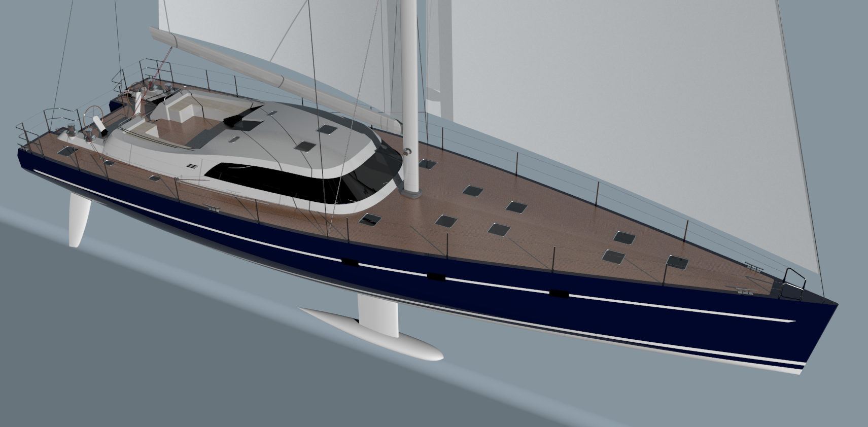 VK80 Aluminum Performance Sailing Yacht Speed, strength and vertical 